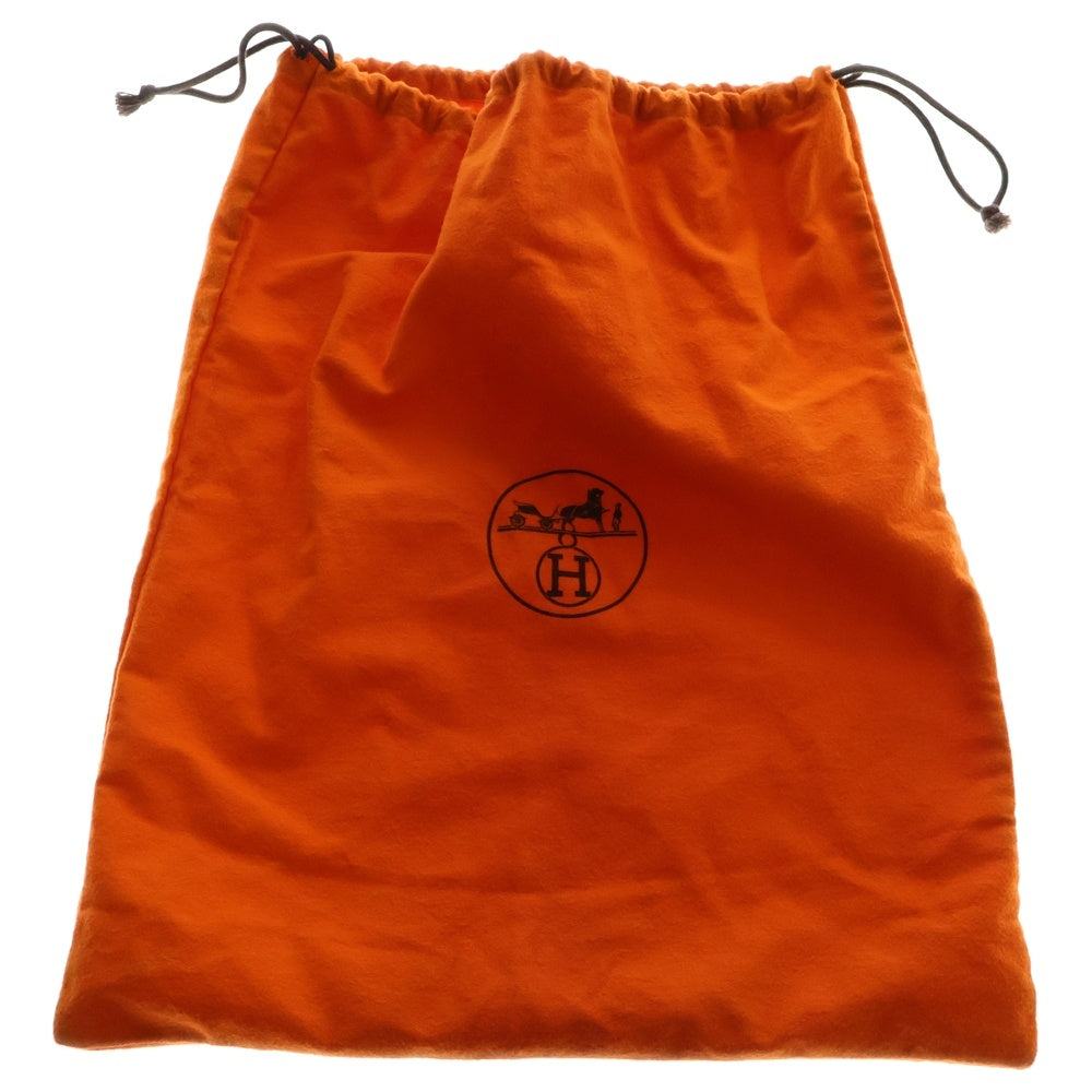 HERMES(エルメス) プリュム20 オレンジ系 エプソン ハンドバッグ レザー シルバー金具 □H刻印