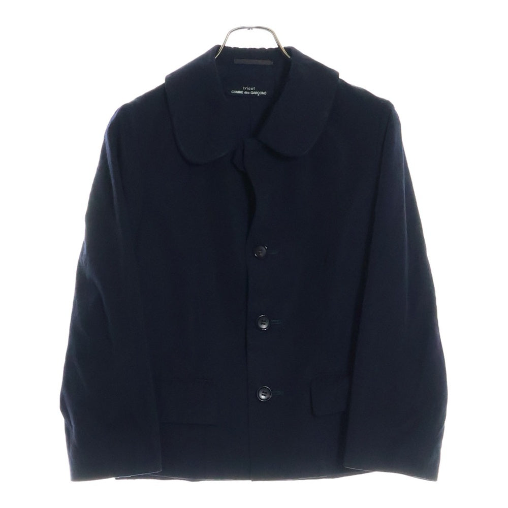 tricot COMME des GARCONS(トリコ コム デ ギャルソン) 丸襟ジャケット 長袖 ネイビー