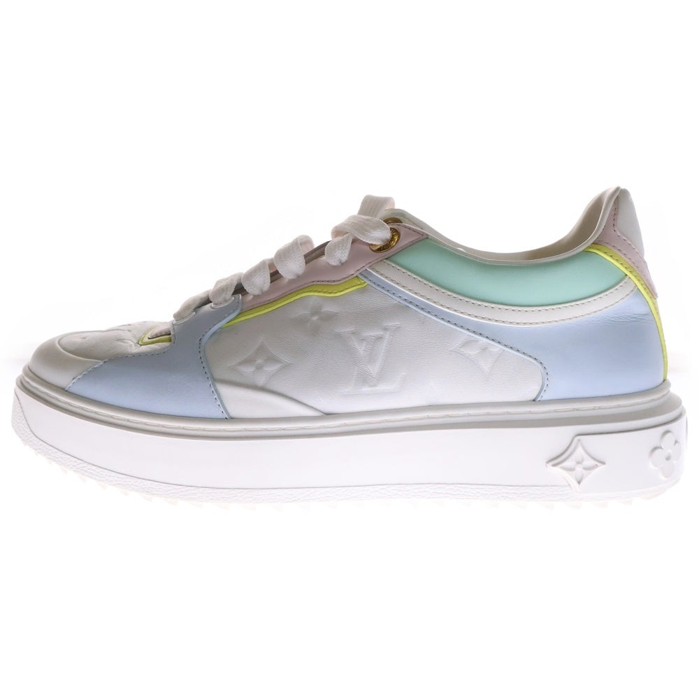 LOUIS VUITTON(ルイヴィトン) モノグラム タイムアウトライン レザー ローカットスニーカー マルチ レディース FA0211 37.5