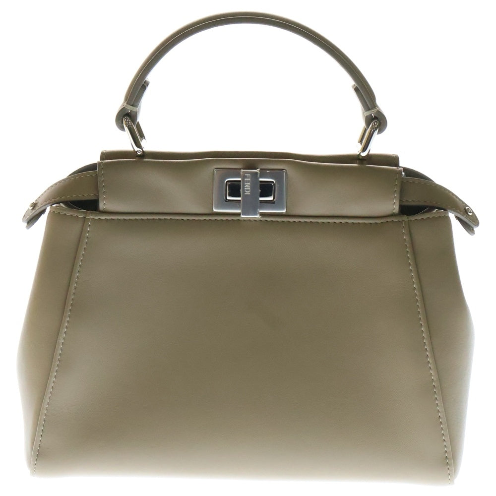 FENDI(フェンディ) ピーカブーミニ 2WAY レザーハンドバッグ ショルダーバッグ ベージュ レディース 8BN244