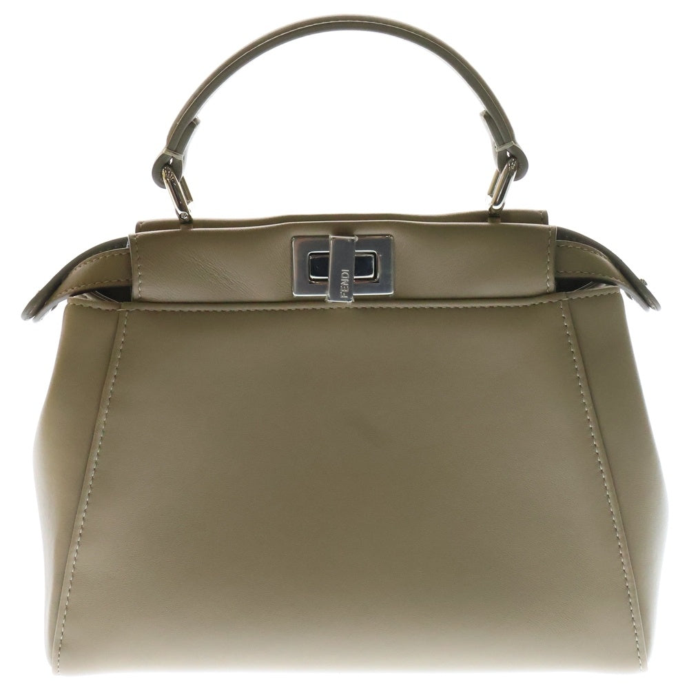 FENDI(フェンディ) ピーカブーミニ 2WAY レザーハンドバッグ ショルダーバッグ ベージュ レディース 8BN244