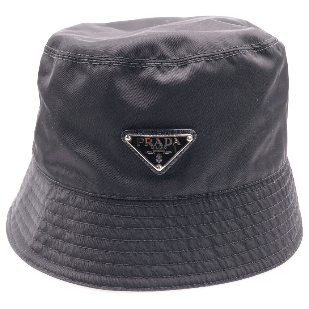 PRADA(プラダ) RE-NYLON リナイロン 三角ロゴプレート バケットハット 帽子 #M 1HC137 2DMW