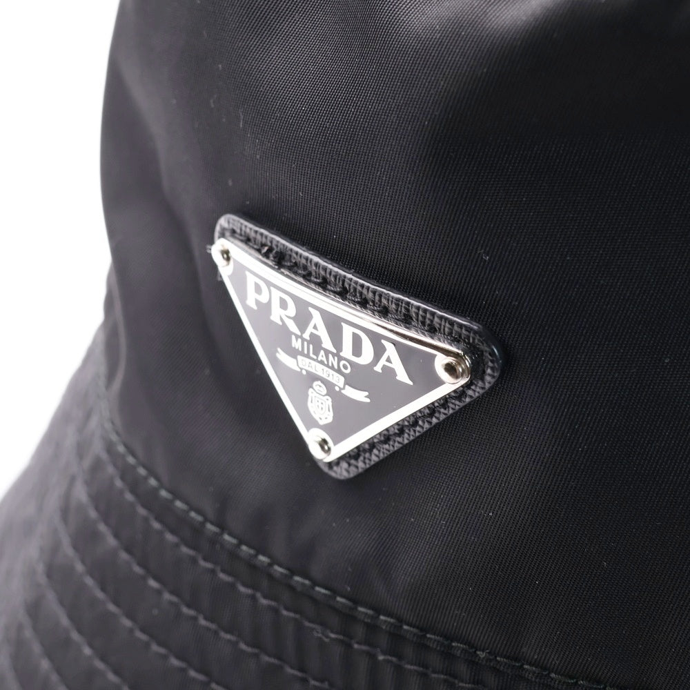 PRADA(プラダ) RE-NYLON リナイロン 三角ロゴプレート バケットハット 帽子 #M 1HC137 2DMW