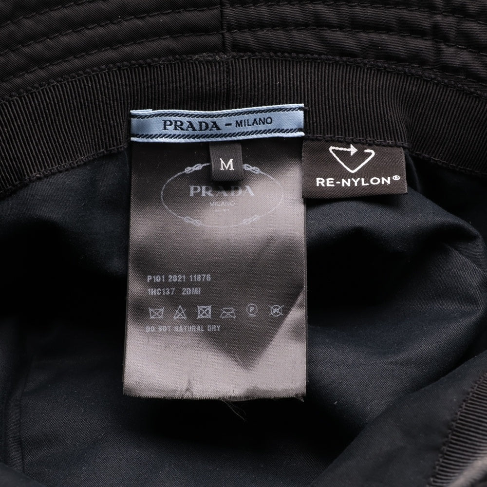 PRADA(プラダ) RE-NYLON リナイロン 三角ロゴプレート バケットハット 帽子 #M 1HC137 2DMW