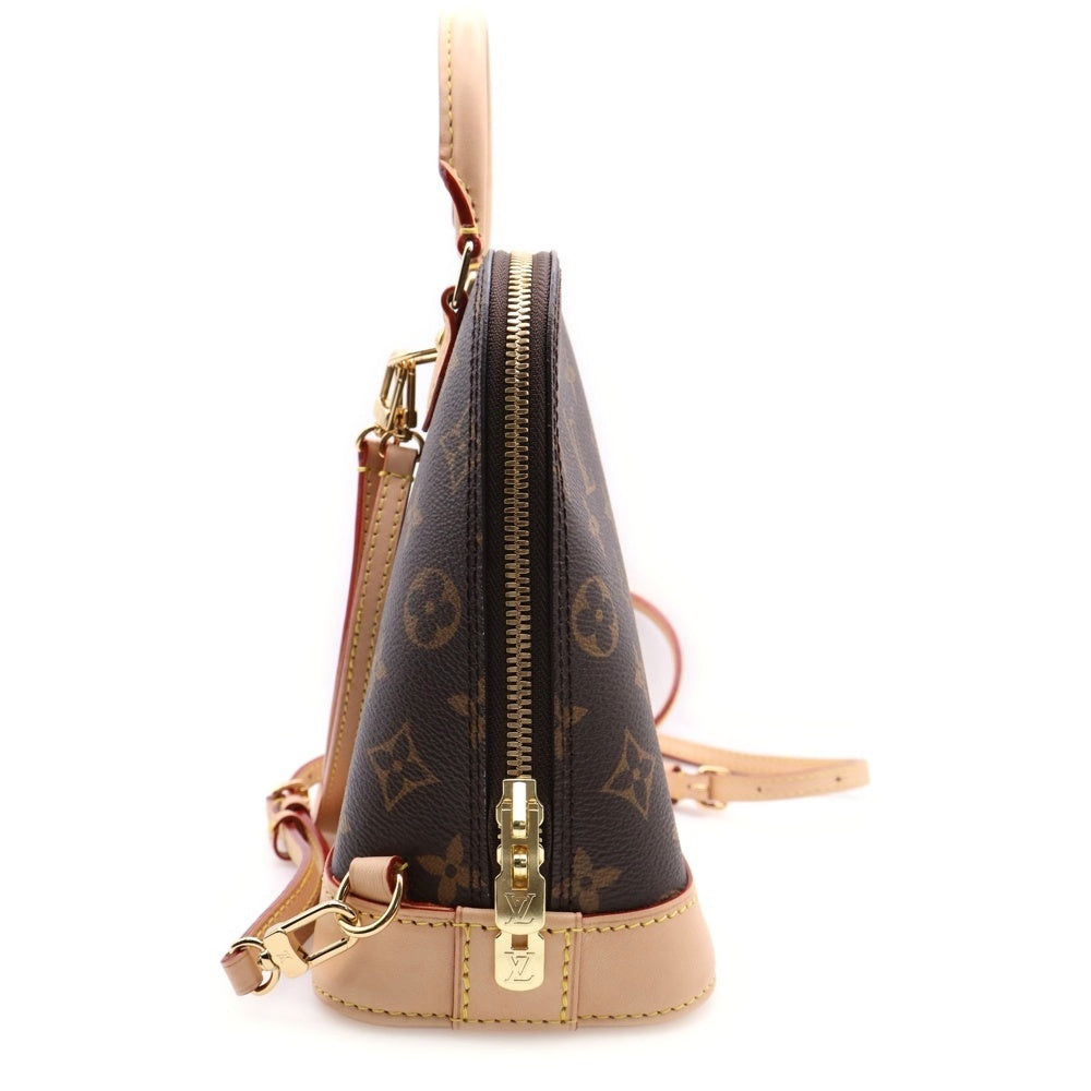 LOUIS VUITTON(ルイヴィトン) モノグラムアルマ ハンドル付 レザーバックパック リュック ブラウン レディース M47132
