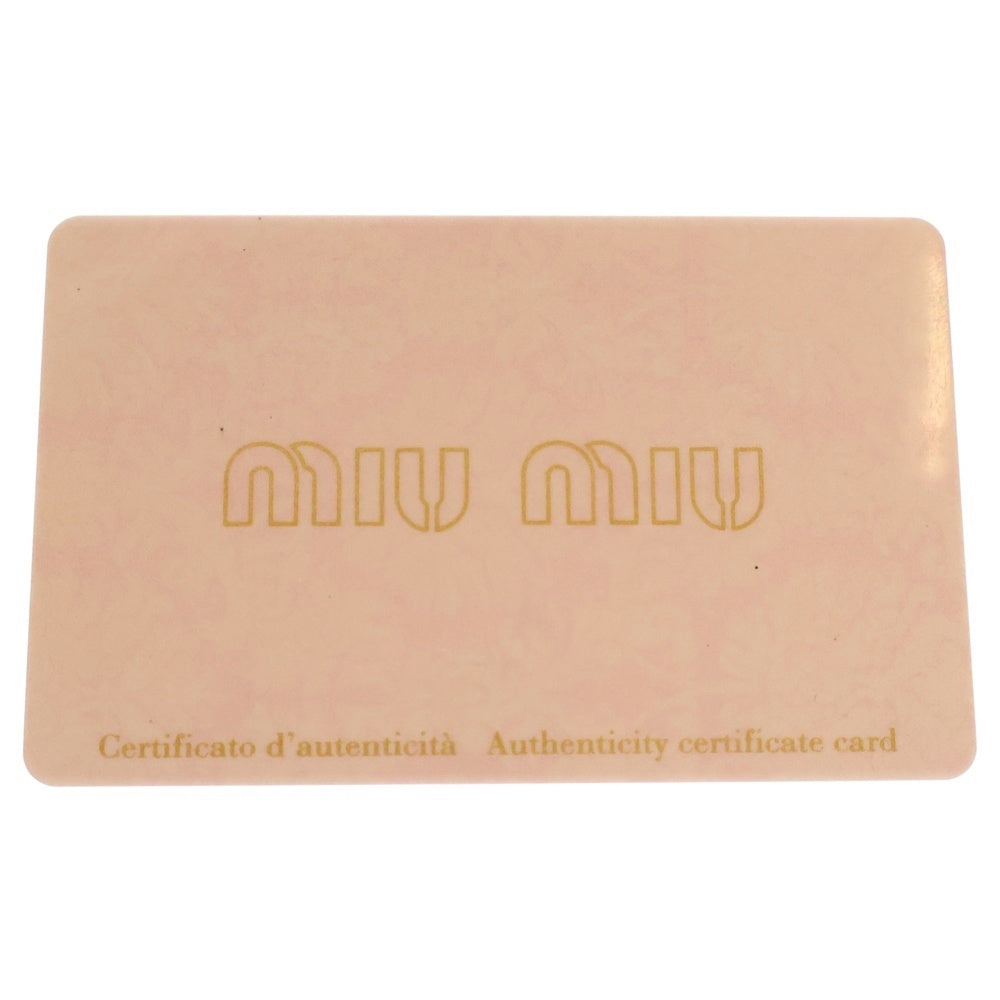miumiu(ミュウミュウ) コインケース 小銭入れ 財布 ウォレット サーモンピンク ゴールド金具 クロコ型押し レザー