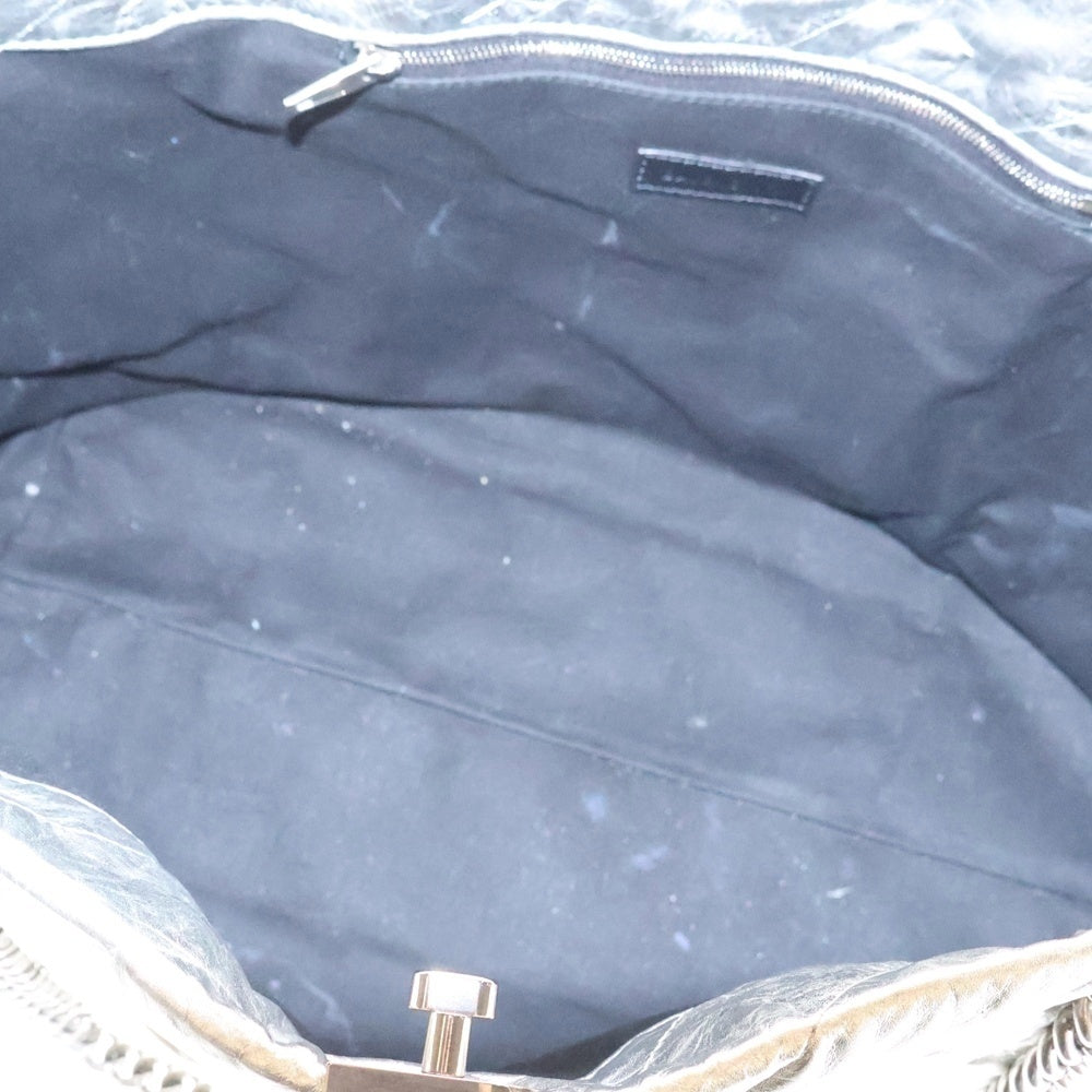 BALENCIAGA(バレンシアガ) Crush Large Tote Bag クラッシュ ラージ チェーン トートバッグ シルバー 777856