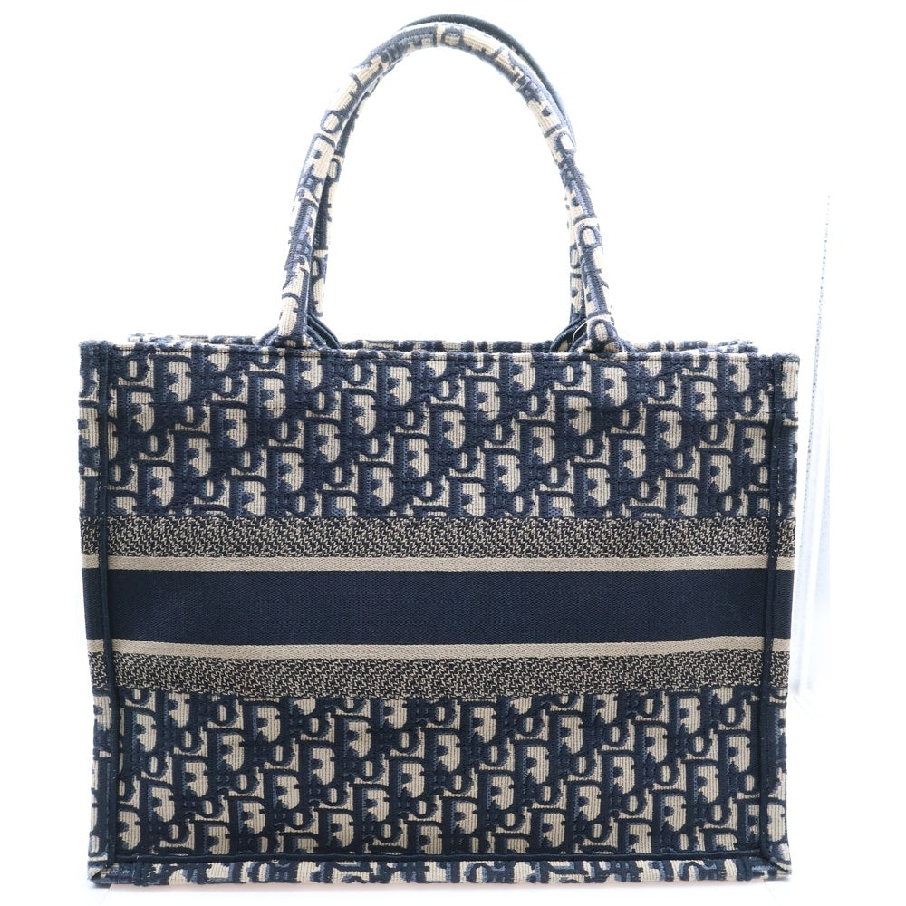 Christian Dior(クリスチャンディオール) オブリーク ブックトート ミディアム トートバッグ キャンバス ブルー