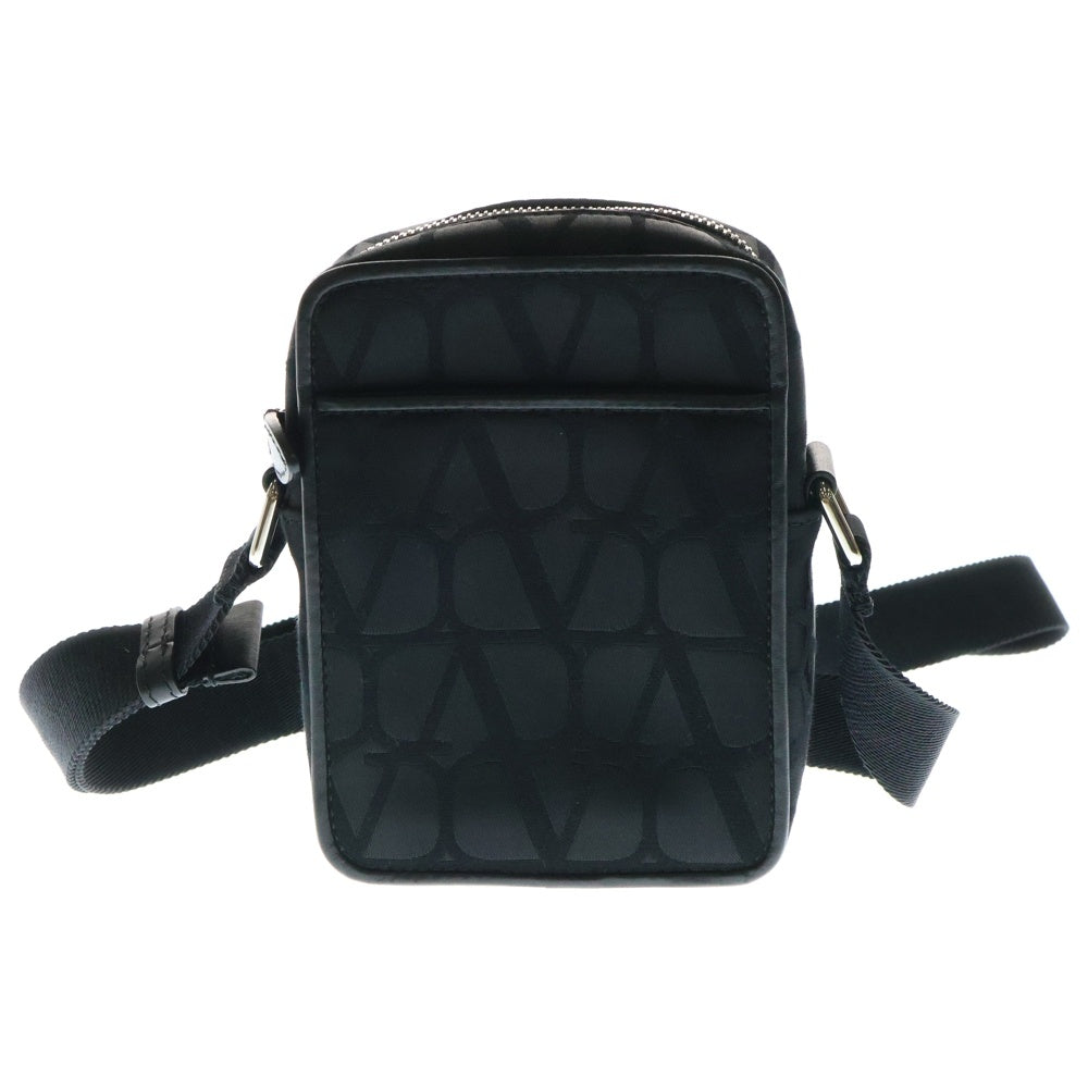 VALENTINO(ヴァレンティノ) ジャガード Vロゴ イコノグラフ スモールショルダーバッグ シルバー金具 ブラック 5Y2B0C30CHS 0NO