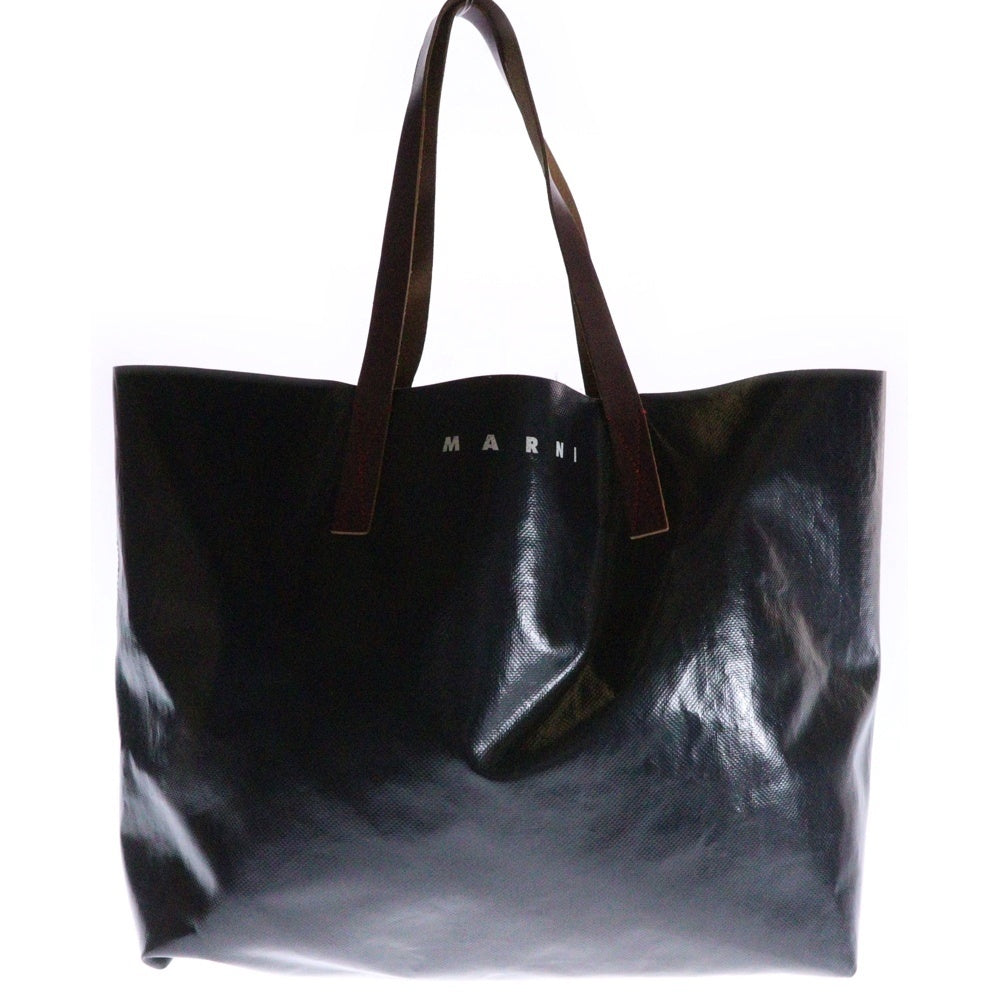 MARNI(マルニ) トートバッグ ブラック ビニール×レザー