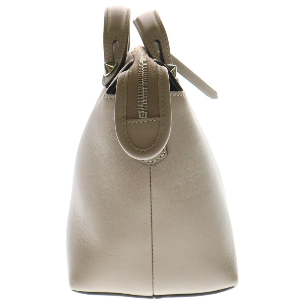FENDI(フェンディ) バイザウェイ ミディアム レザー 2WAY ハンド ショルダー バッグ シルバー金具 ベージュ