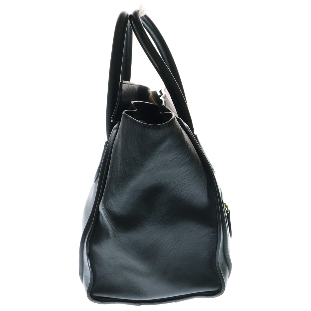 CELINE(セリーヌ) ラゲージ ファントムショッパー トートバッグ ハンドバッグ ブラック レザー ゴールド金具