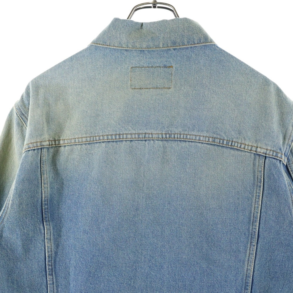 PRADA(プラダ) 22AW ユーズド加工 トライアングルロゴプレート デニム トラッカージャケット インディゴ GEB227