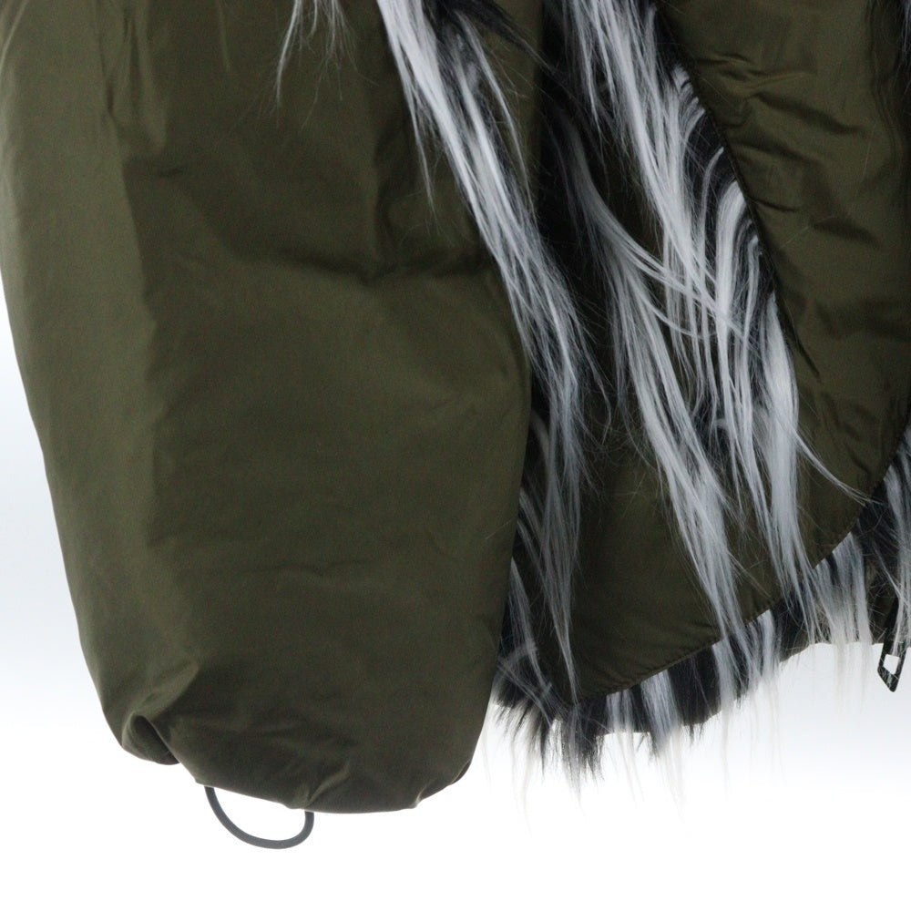 DIESEL(ディーゼル) G-ADAT ロゴ ファー切り替え ジップアップ 中綿ジャケット カーキ 0CLBY