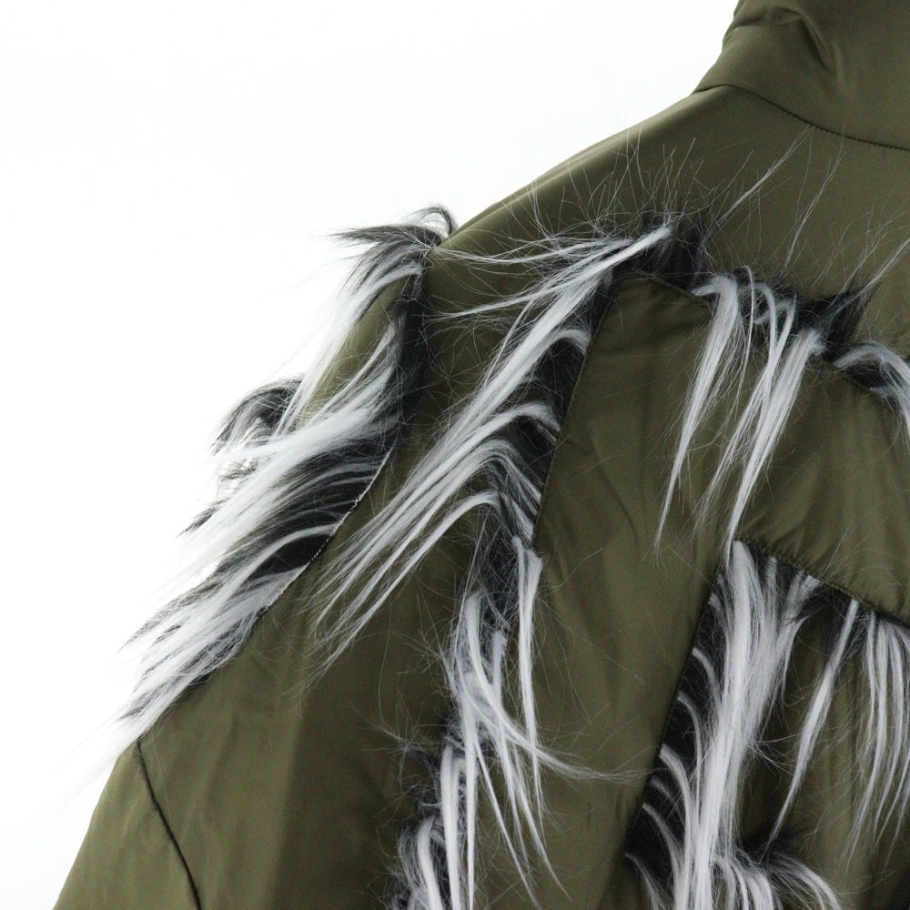 DIESEL(ディーゼル) G-ADAT ロゴ ファー切り替え ジップアップ 中綿ジャケット カーキ 0CLBY