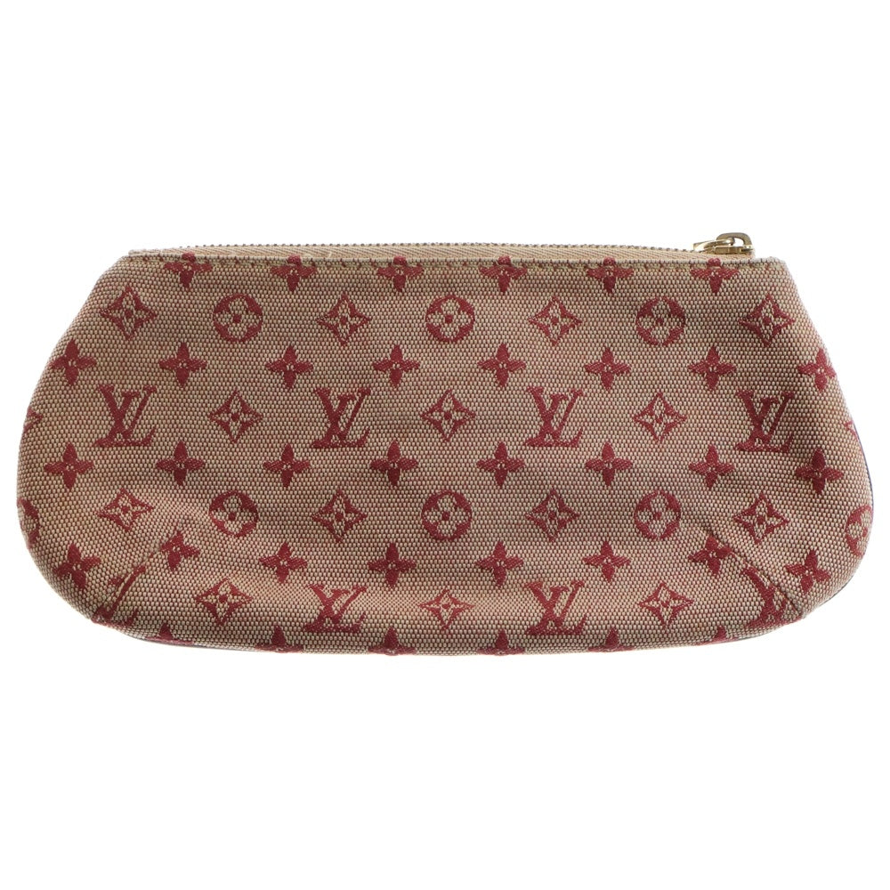 LOUIS VUITTON(ルイヴィトン) モノグラム ミニ アンソフィー ポーチ ケース 小物入れ ワインレッド ボルドー レザー×キャンバス ゴールド金具 M92696