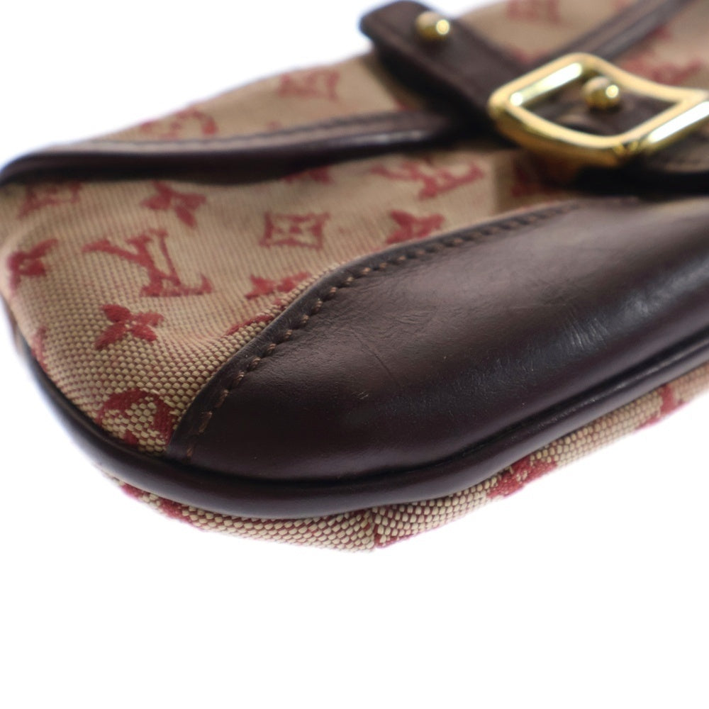 LOUIS VUITTON(ルイヴィトン) モノグラム ミニ アンソフィー ポーチ ケース 小物入れ ワインレッド ボルドー レザー×キャンバス ゴールド金具 M92696