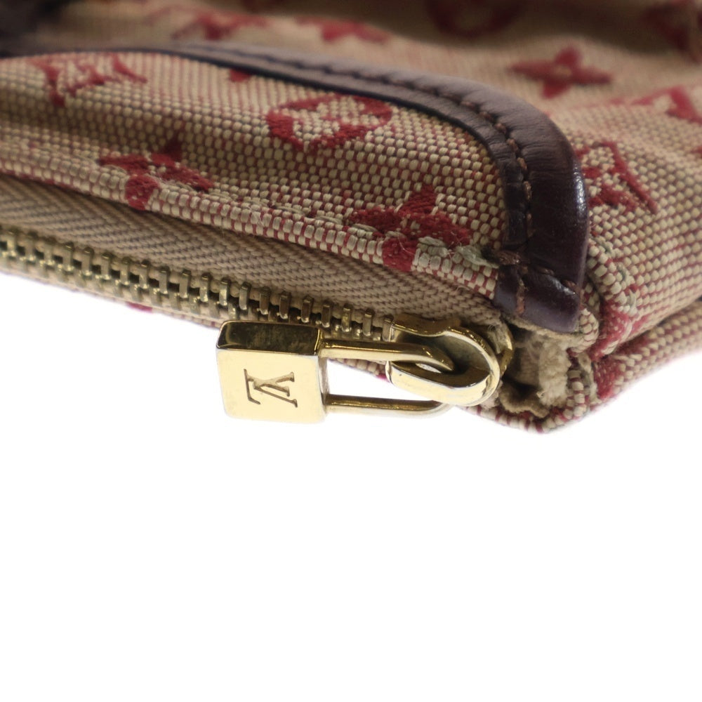 LOUIS VUITTON(ルイヴィトン) モノグラム ミニ アンソフィー ポーチ ケース 小物入れ ワインレッド ボルドー レザー×キャンバス ゴールド金具 M92696
