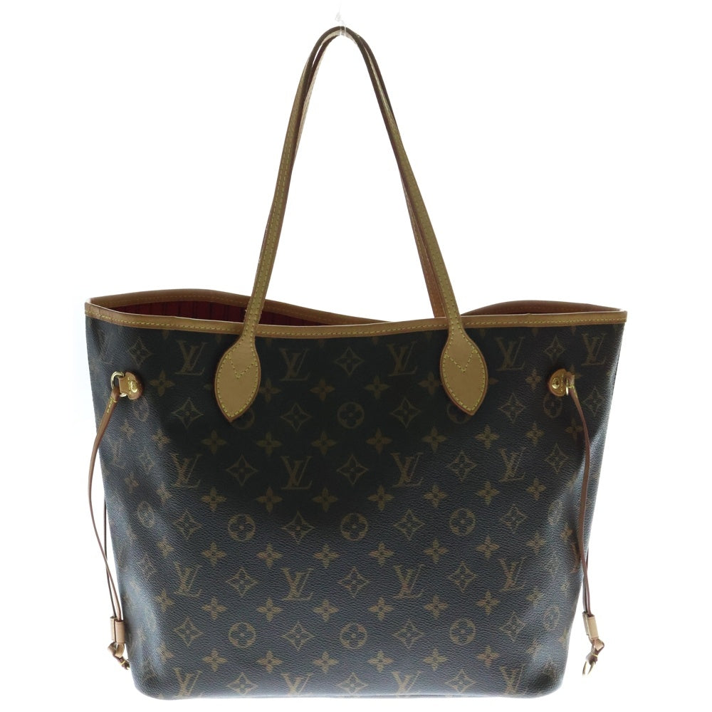 LOUIS VUITTON(ルイヴィトン) モノグラム ネヴァーフルMM ポーチ付レザートートバッグ ブラウン M41178