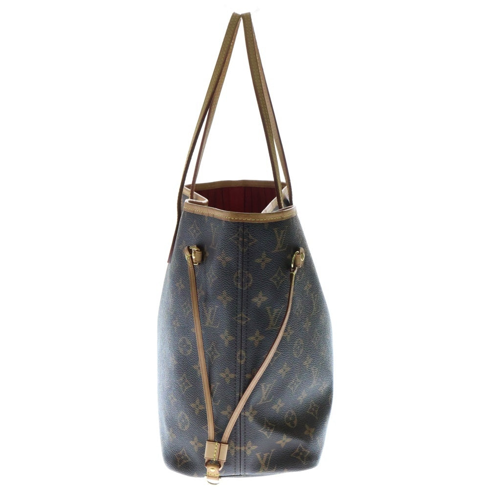 LOUIS VUITTON(ルイヴィトン) モノグラム ネヴァーフルMM ポーチ付レザートートバッグ ブラウン M41178