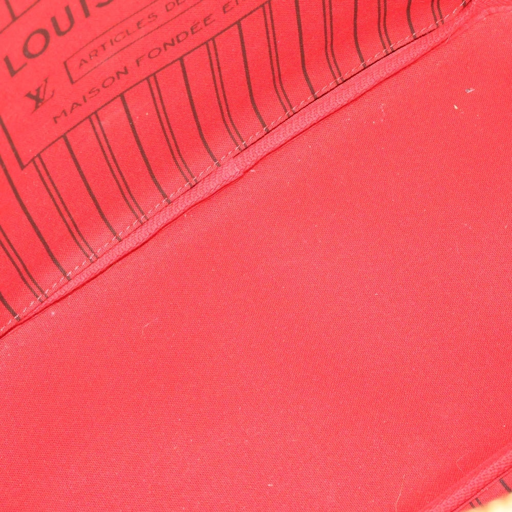 LOUIS VUITTON(ルイヴィトン) モノグラム ネヴァーフルMM ポーチ付レザートートバッグ ブラウン M41178