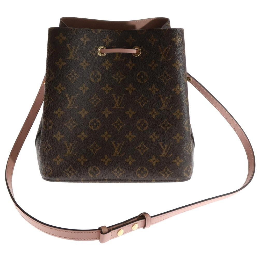 LOUIS VUITTON(ルイヴィトン) モノグラム ネオノエ ショルダーバッグ ブラウン×ピンク ゴールド金具 レザー×PVC M44022