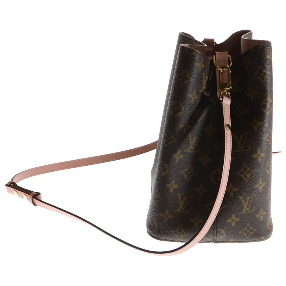 LOUIS VUITTON(ルイヴィトン) モノグラム ネオノエ ショルダーバッグ ブラウン×ピンク ゴールド金具 レザー×PVC M44022