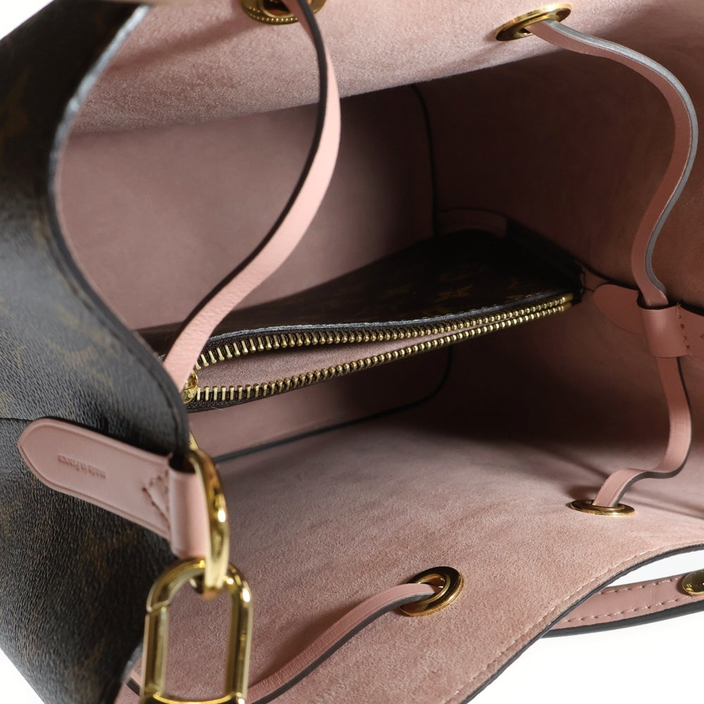 LOUIS VUITTON(ルイヴィトン) モノグラム ネオノエ ショルダーバッグ ブラウン×ピンク ゴールド金具 レザー×PVC M44022