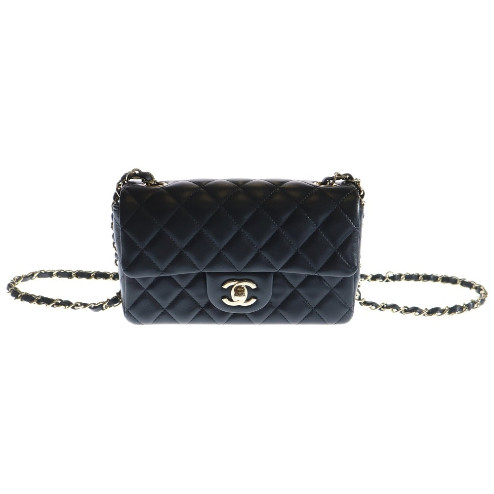 CHANEL(シャネル) ココマーク ミニマトラッセ20 ラムスキン レザーチェーンショルダーバッグ ブラック レディース A69900