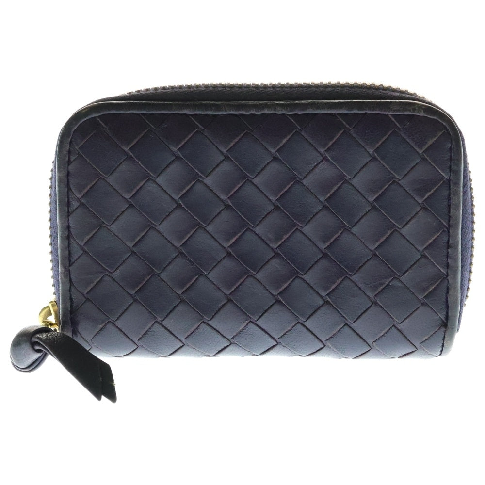 BOTTEGA VENETA(ボッテガヴェネタ) イントレチャート コインケース ミニ財布 ウォレット パープル レザー ゴールド金具