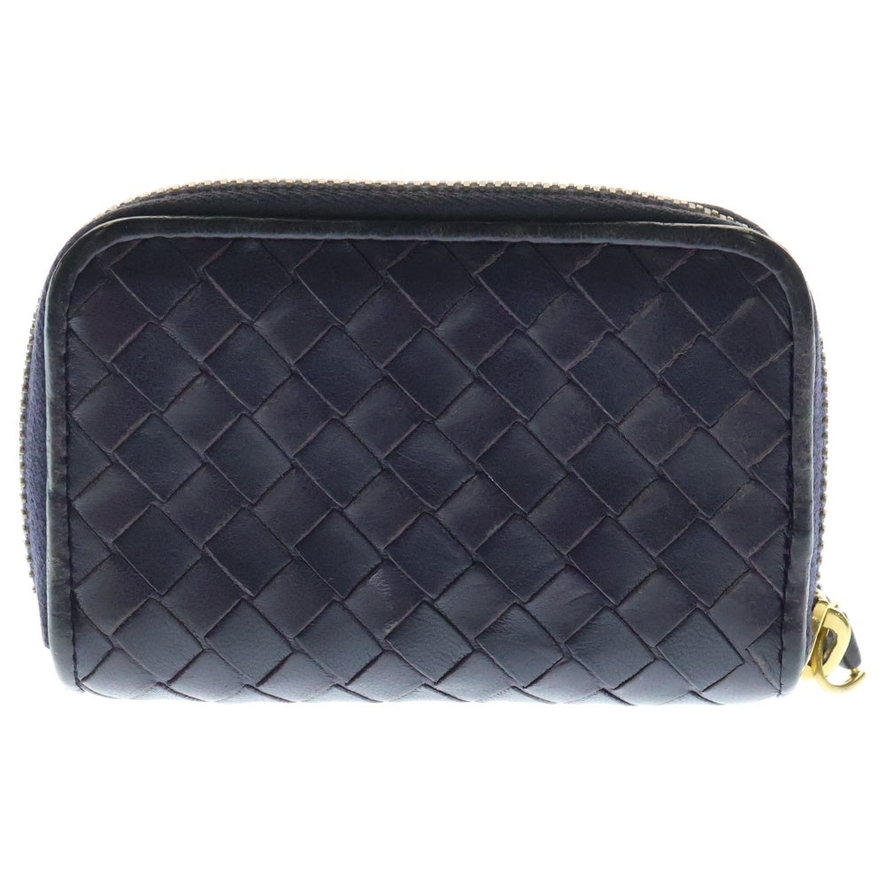BOTTEGA VENETA(ボッテガヴェネタ) イントレチャート コインケース ミニ財布 ウォレット パープル レザー ゴールド金具