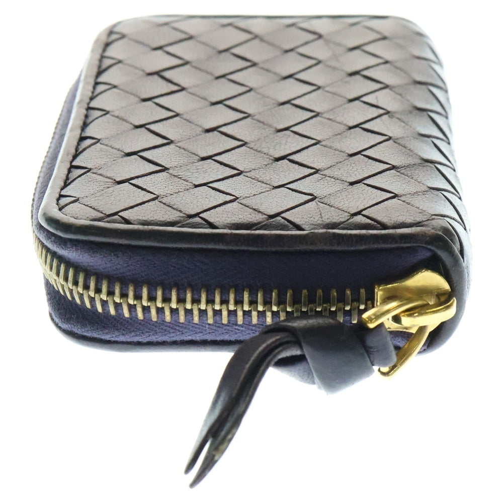 BOTTEGA VENETA(ボッテガヴェネタ) イントレチャート コインケース ミニ財布 ウォレット パープル レザー ゴールド金具