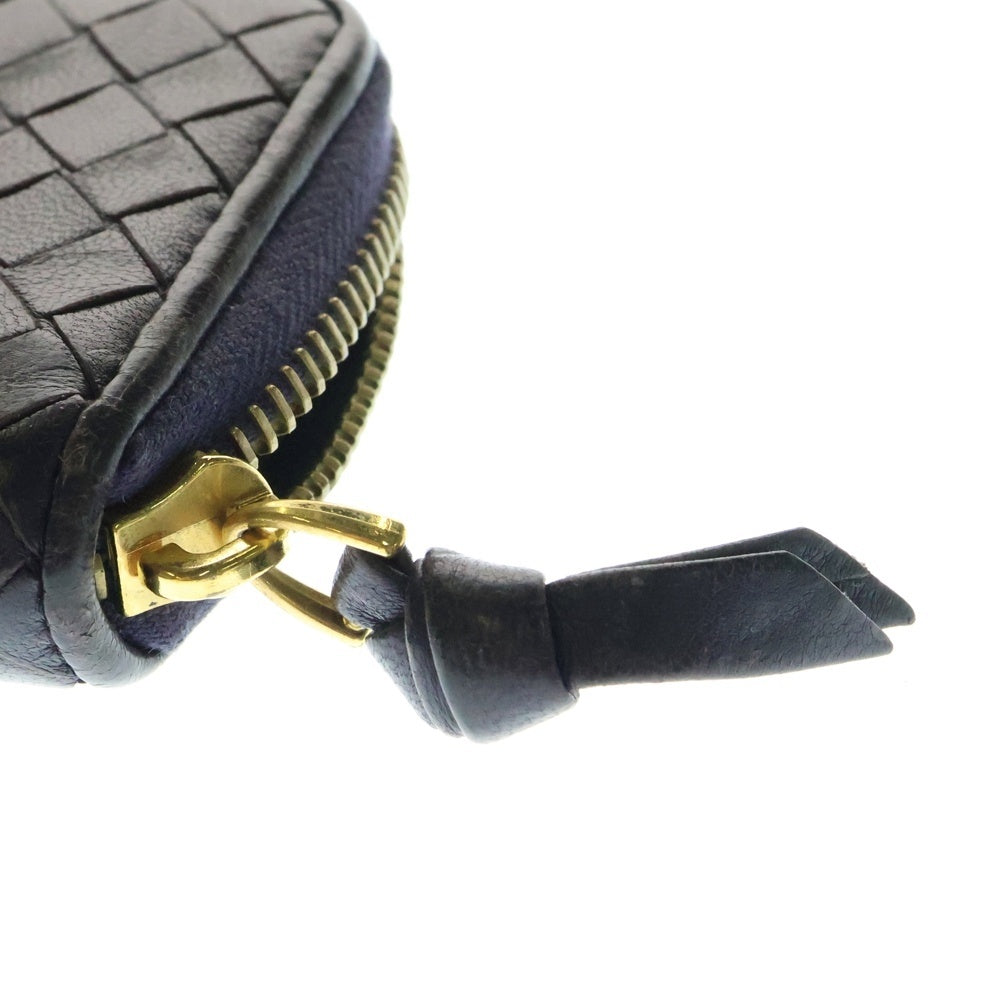 BOTTEGA VENETA(ボッテガヴェネタ) イントレチャート コインケース ミニ財布 ウォレット パープル レザー ゴールド金具