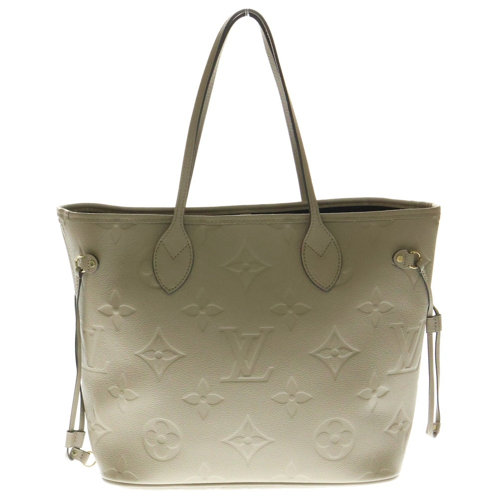 LOUIS VUITTON(ルイヴィトン) モノグラムアンプラント ネヴァーフル MM ポーチ付レザートートバッグ ブラウン レディース M45686