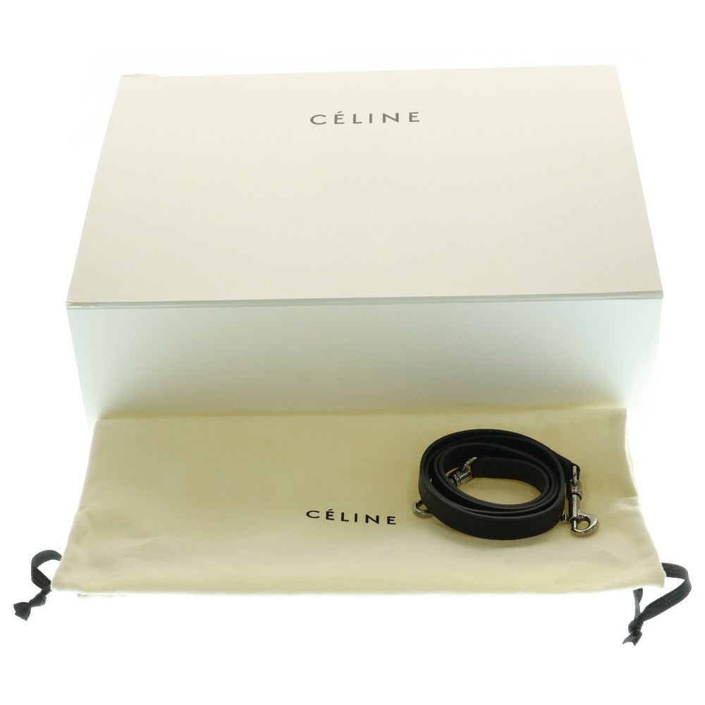 CELINE(セリーヌ) ラゲージ ナノ 2WAYバッグ ハンドバッグ ショルダーバッグ ブラック シルバー金具 レザー