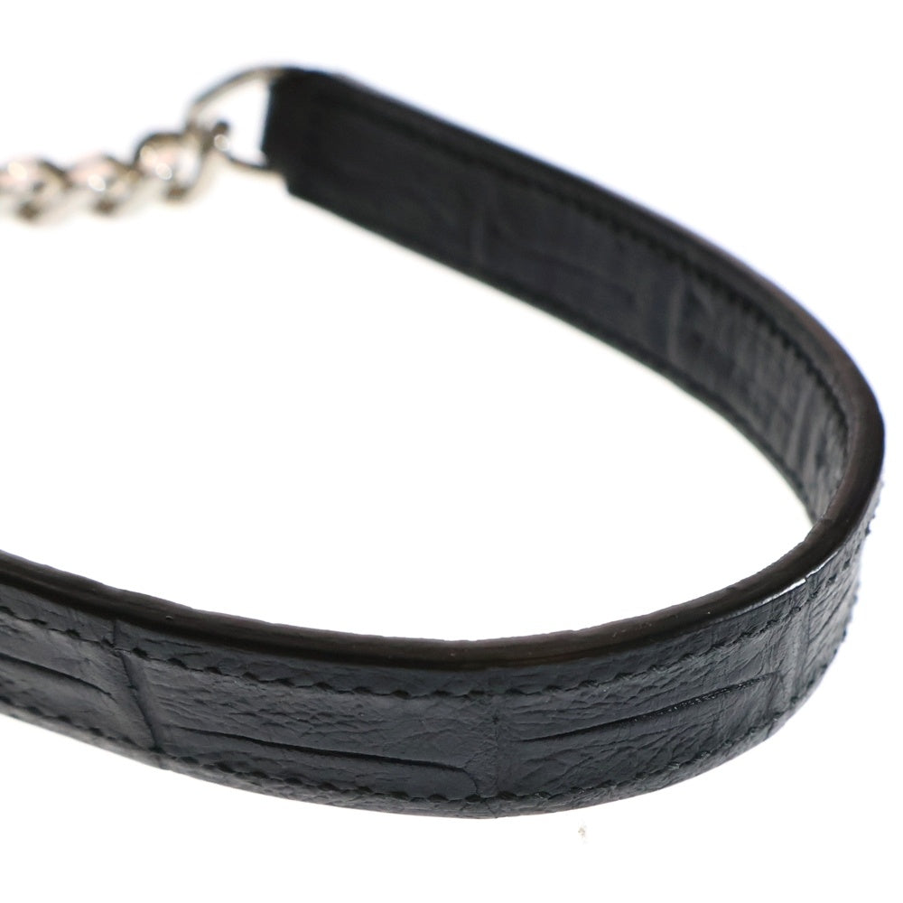 SAINT LAURENT PARIS(サンローランパリ) ラウンド チェーン ショルダーバッグ ブラック レザー 型押し 357400