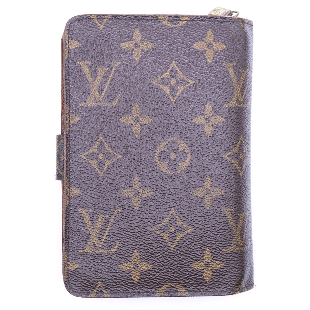 LOUIS VUITTON(ルイヴィトン) モノグラム ポルトパピエジップ ウォレット 二つ折り財布 カードケース ブラウン ゴールド金具 PVC M61207