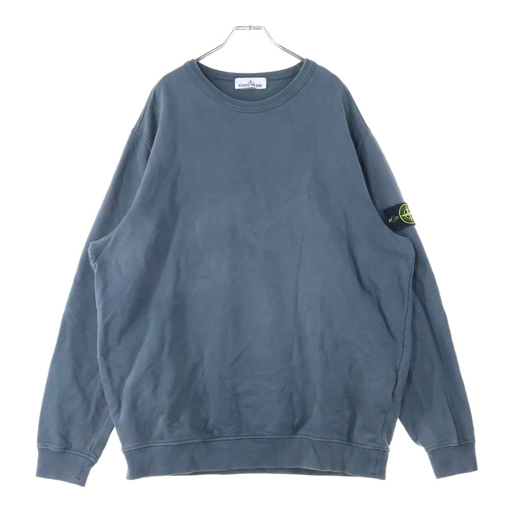 STONE ISLAND(ストーンアイランド) アイコン ロゴ パッチ コットン クルーネック プルオーバースウェットトレーナー グレー 791562420