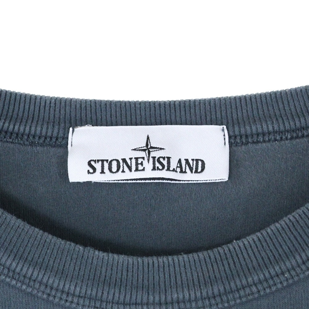 STONE ISLAND(ストーンアイランド) アイコン ロゴ パッチ コットン クルーネック プルオーバースウェットトレーナー グレー 791562420