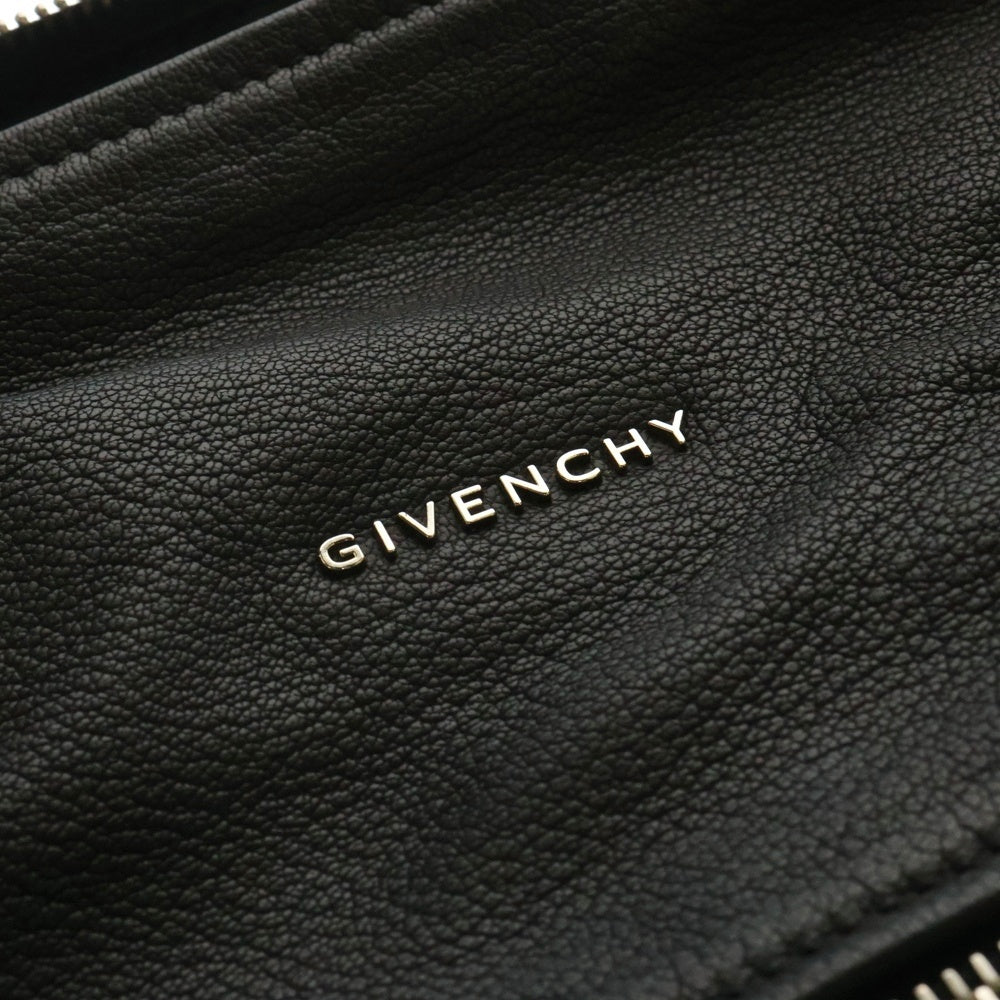GIVENCHY(ジバンシィ) パンドラ ロゴプレート レザー 2WAY ハンド ショルダーバッグ シルバー金具 ブラック