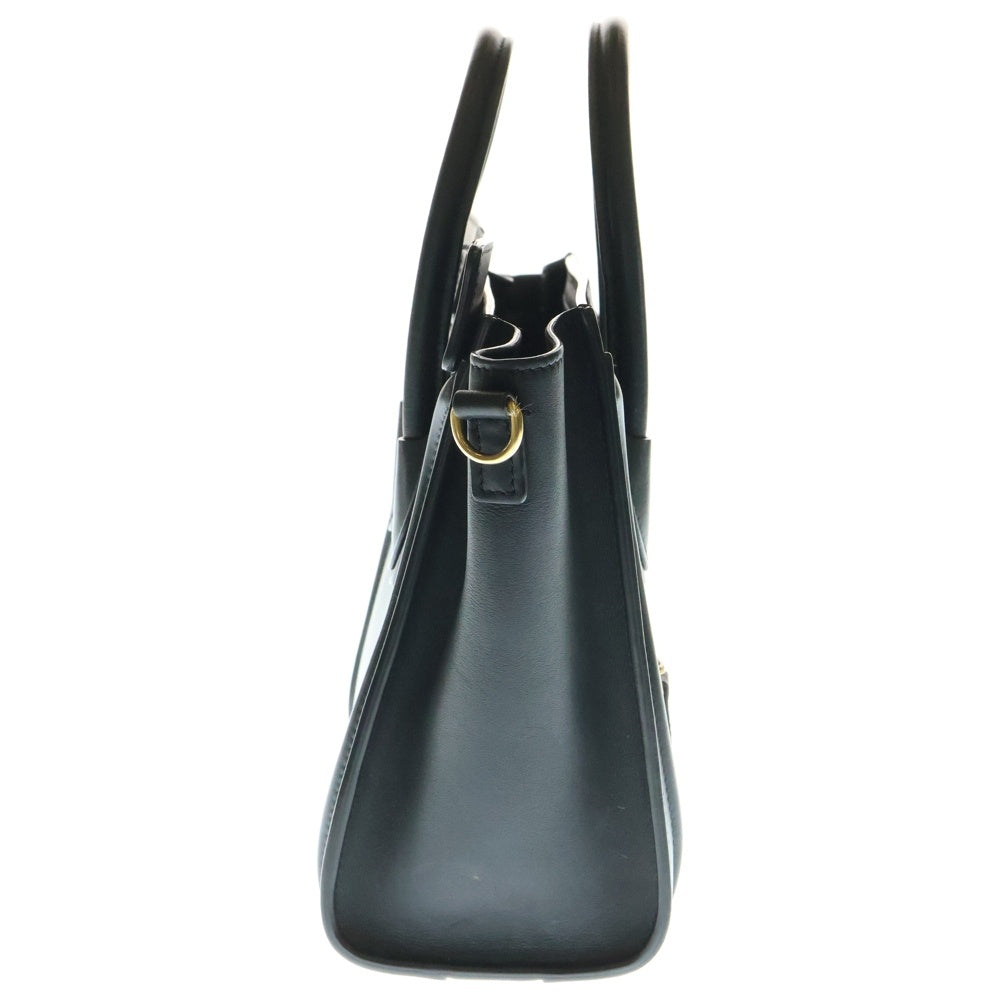 CELINE(セリーヌ) ラゲージ ナノ 2wayハンドバック ショルダーバッグ ブラック レザー カーフスキン