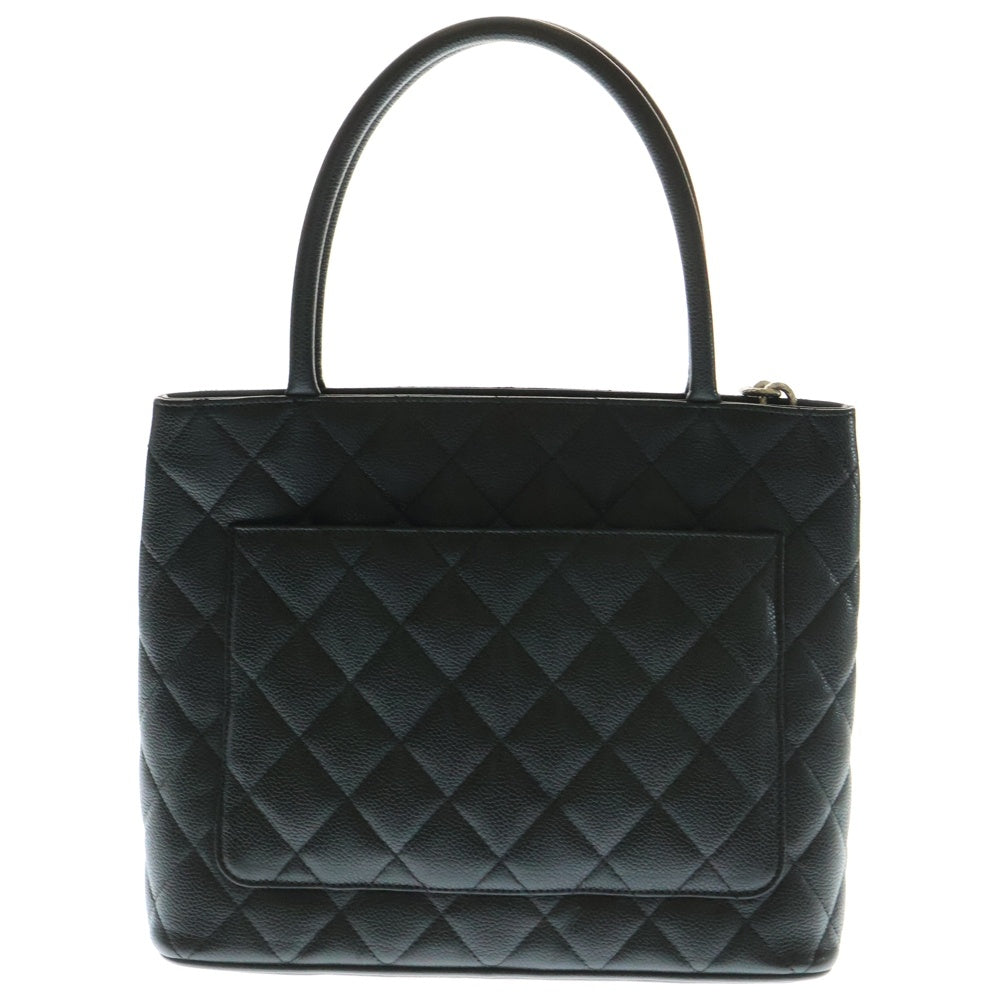 CHANEL(シャネル) 復刻トート ブラック キャビアスキン シルバー金具 トートバッグ ハンドバッグ