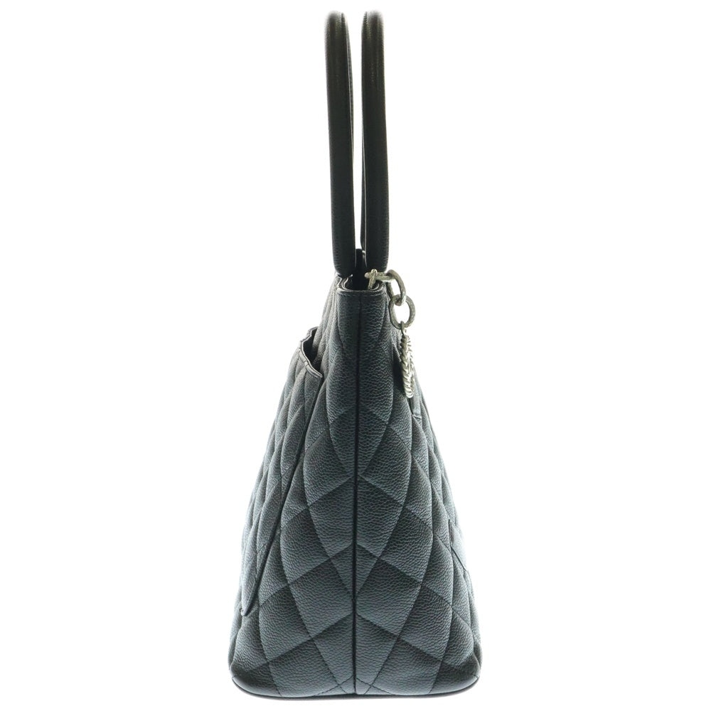 CHANEL(シャネル) 復刻トート ブラック キャビアスキン シルバー金具 トートバッグ ハンドバッグ