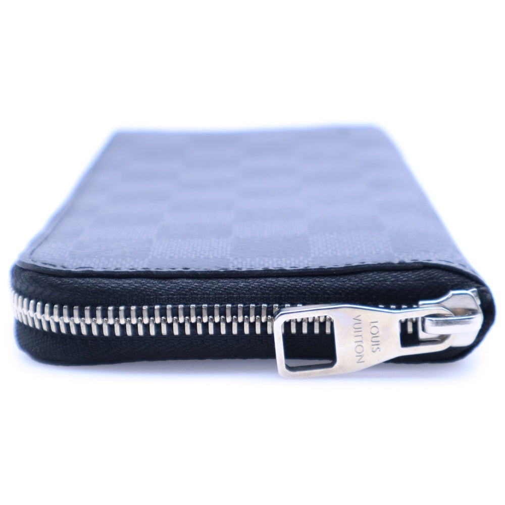 LOUIS VUITTON(ルイヴィトン) ダミエ グラフィット ジッピーウォレット ヴェルティカル ラウンドファスナーレザーロングウォレット 長財布 ブラック N63095