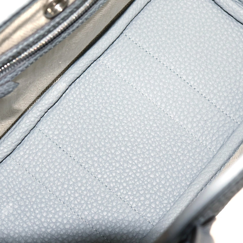 HERMES(エルメス) ネオガーデンパーティ ネゴンダ レザーハンドバッグ グレー レディース K刻印