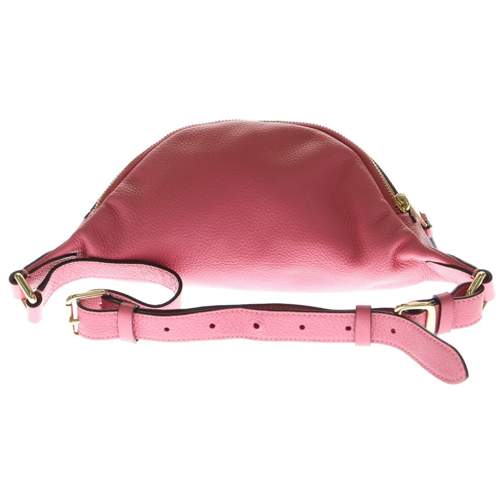COACH(コーチ) ボディバッグ ウエストバッグ ショルダーバッグ ピンク レザー ゴールド金具