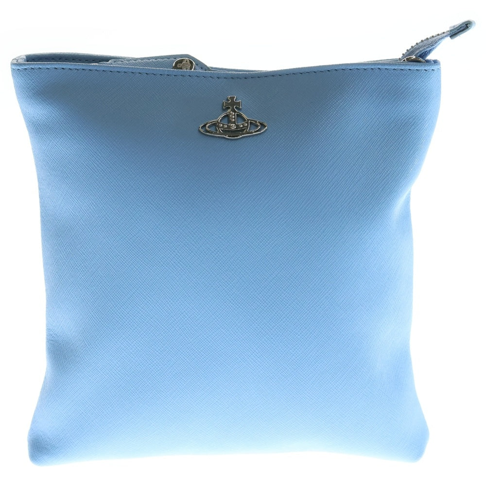 Vivienne Westwood(ヴィヴィアンウエストウッド) オーブ ショルダーバッグ ミニバッグ ライトブルー レザー シルバー金具