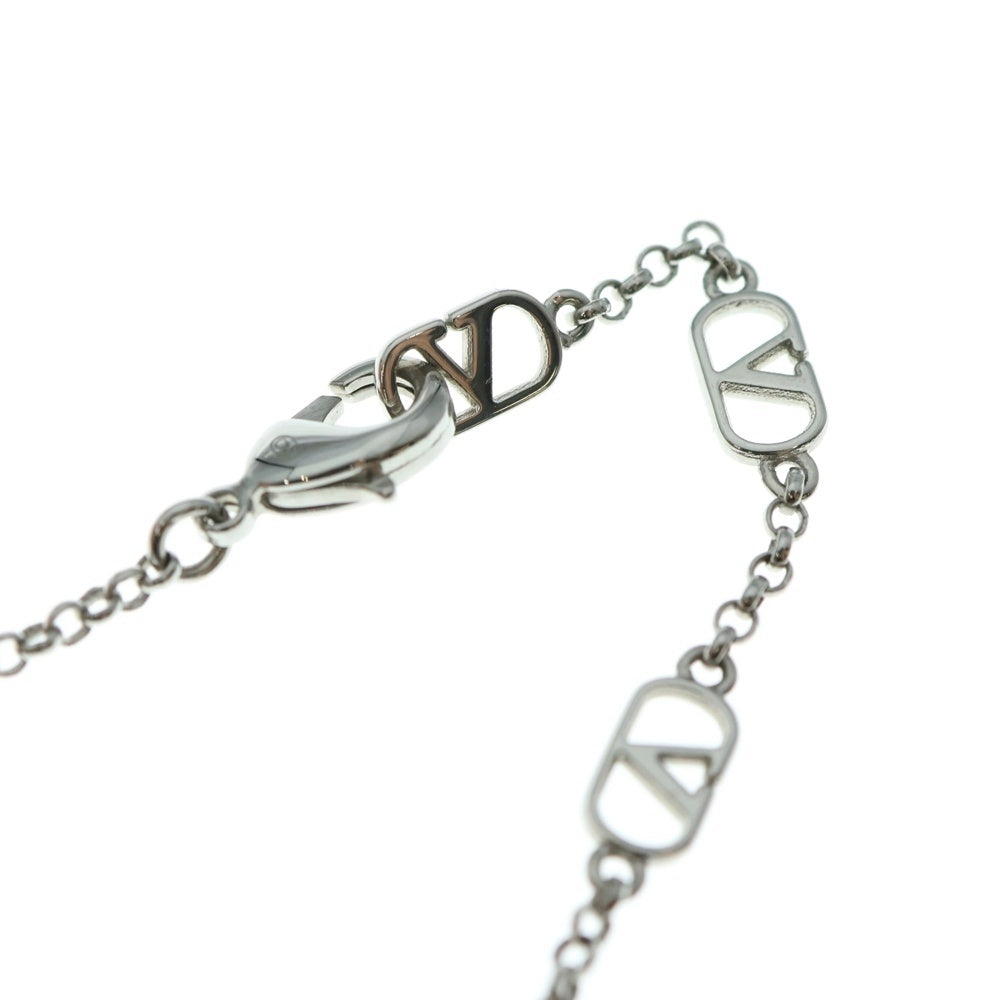 VALENTINO(ヴァレンティノ) ロゴ ネックレス SV ペンダント チェーン シルバー