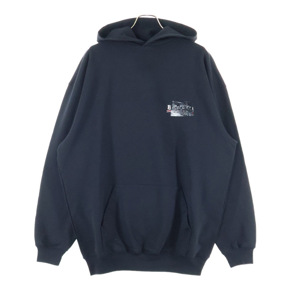 BALENCIAGA(バレンシアガ) 22AW GAFFER HOODIE ギャファー キャンペーンロゴ刺繍 プルオーバー スウェットパーカー フーディー ブラック 578135
