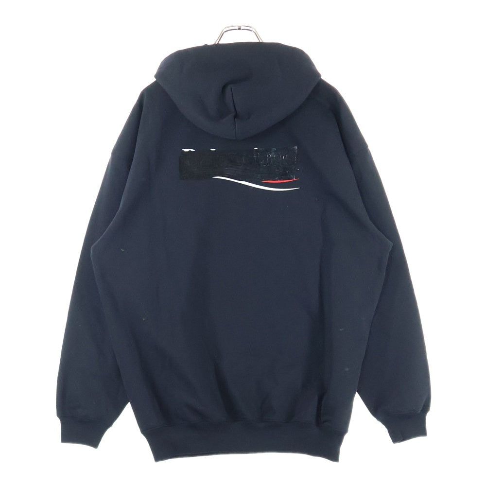 BALENCIAGA(バレンシアガ) 22AW GAFFER HOODIE ギャファー キャンペーンロゴ刺繍 プルオーバー スウェットパーカー フーディー ブラック 578135